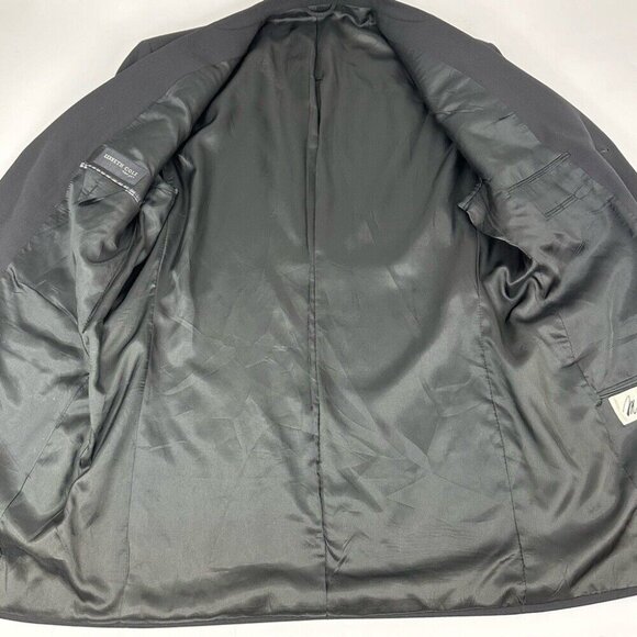 Kenneth Cole Men’s Black Minimalist Three Button Business Career Blazer C44 - Picture 5 of 12